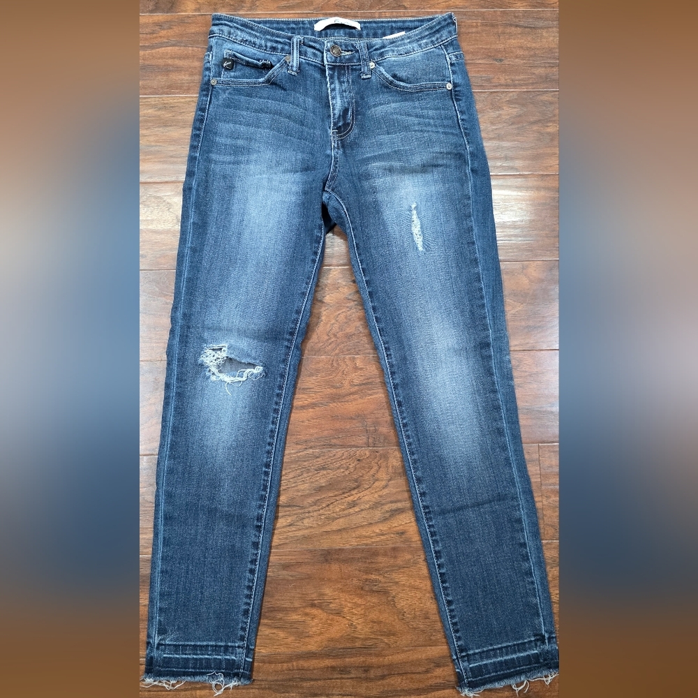 KanCan Women's Skinny Jeans - Distressed Blue